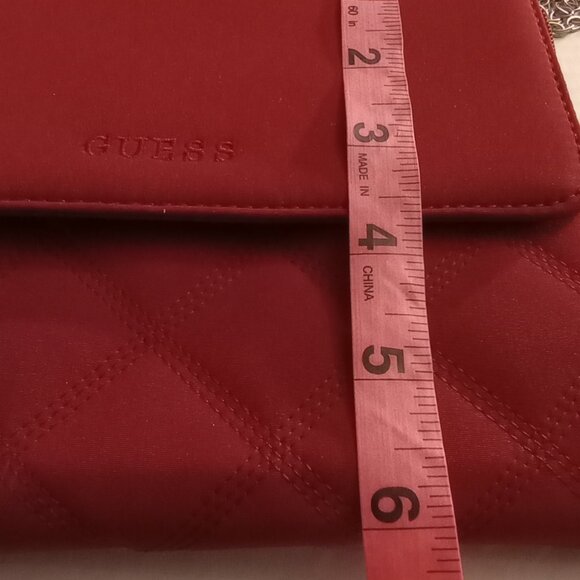 Guess Quilted Medium Clutch w/ Silver Chain - Picture 9 of 10